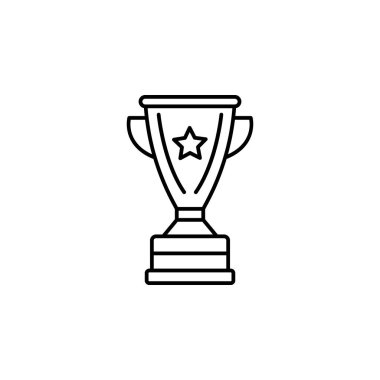 champion, winner, award, trophy line icon on white background