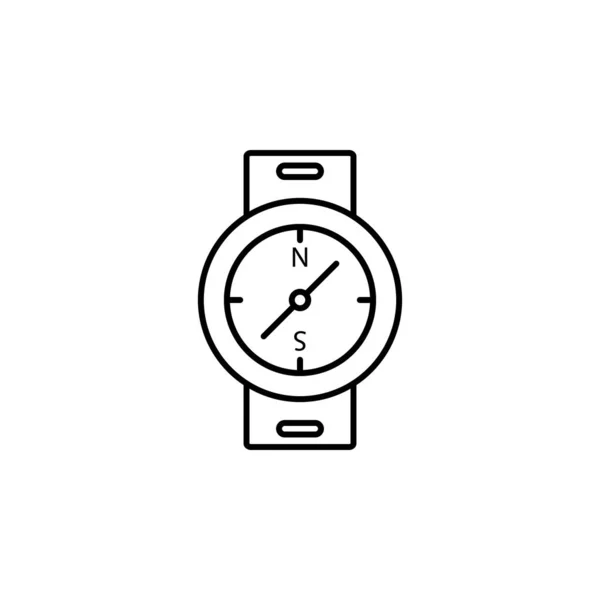 Maps and location, navigation, compass line icon on white background — Stock vektor