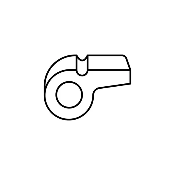 Whistle, referee, police, tool line icon on white background — Stock vektor