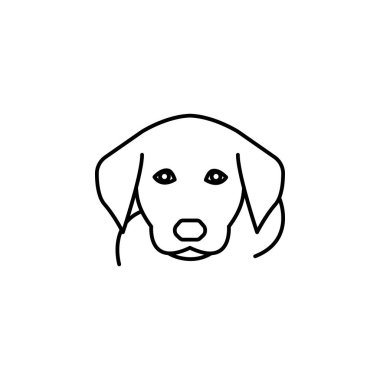 dog, hound, family line icon on white background