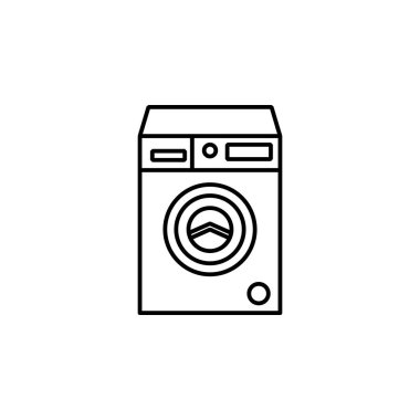 washing machine, family line icon on white background