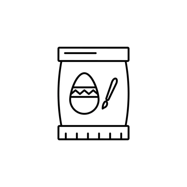 Osterei, Dekorationslinie Symbol auf weißem Hintergrund — Stockvektor