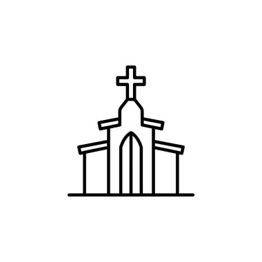 Kilise, Paskalya, beyaz arkaplanda çapraz çizgi simgesi