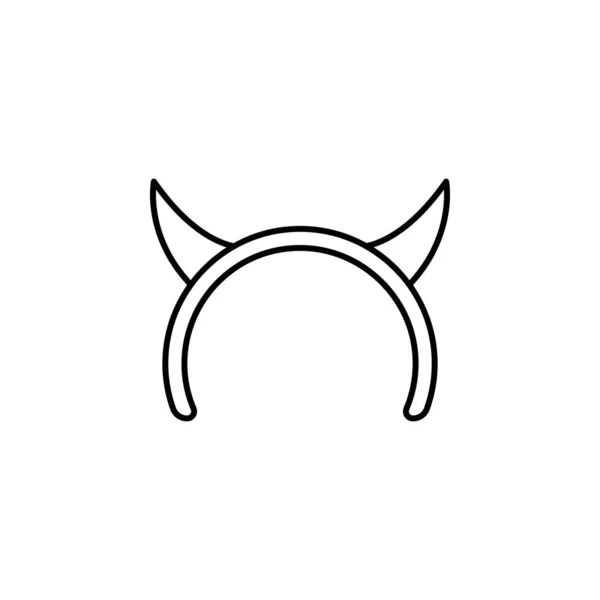 Corna linea icona illustrazione su sfondo bianco — Vettoriale Stock