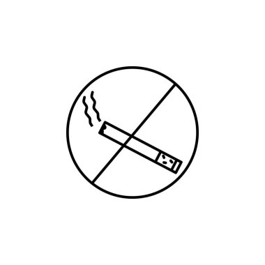 sigara çizgisi resimleme simgesi beyaz arkaplanda