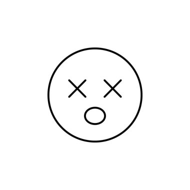 beyaz arkaplanda ölüm çizgisi resimleme simgesi