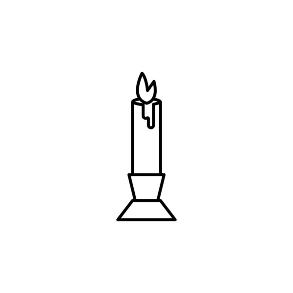 Ikona řádku svíčky na bílém pozadí — Stockový vektor