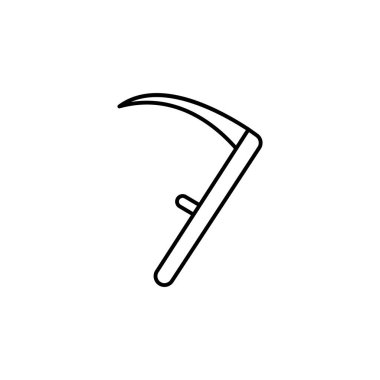 Beyaz arkaplanda Azrail satır illüstrasyon simgesi