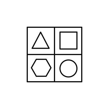 Silindirik, geometrik, figür, şekiller, beyaz arkaplanda matematik çizgisi resimleme simgesi. Eğitim illüstrasyon simgeleri. İşaretler, semboller ağ, logo, mobil uygulama, Ui, Ux için kullanılabilir