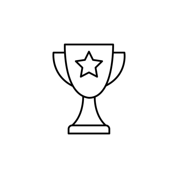获奖者线图标白色背景 教育要素说明图标 符号可用于Web Logo Mobile App — 图库矢量图片