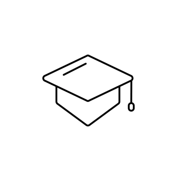 Abschluss Wissen Universitätslinie Illustration Symbol Auf Weißem Hintergrund Element Der — Stockvektor