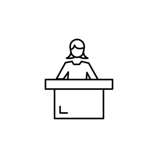 Sınıf, okul, öğrenci, beyaz arkaplanda tablo çizimi simgesi. Eğitim illüstrasyon simgeleri. İşaretler, semboller ağ, logo, mobil uygulama, Ui, Ux için kullanılabilir