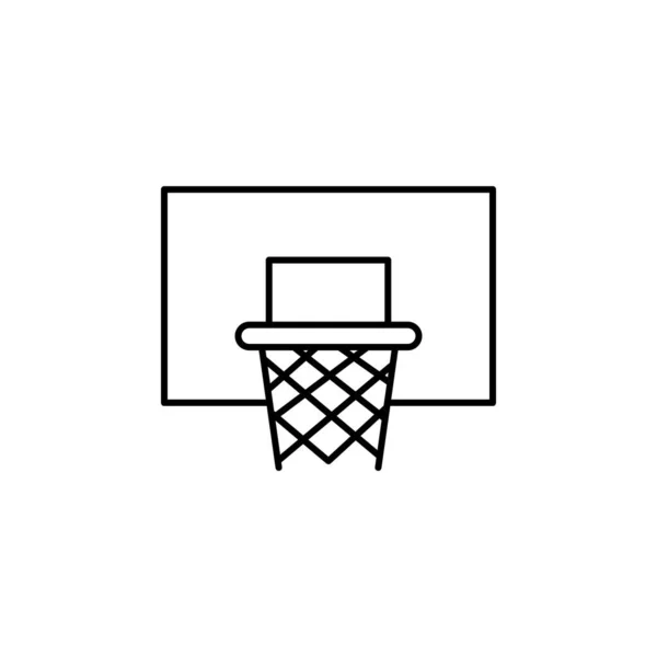 Basquete Jogo Esporte Ícone Ilustração Linha Escola Fundo Branco Elemento — Vetor de Stock