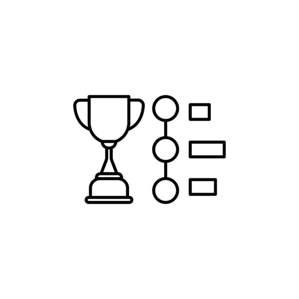 白底上的奖杯线插图图标 业务示例图标的元素 符号可用于Web Logo Mobile App — 图库矢量图片