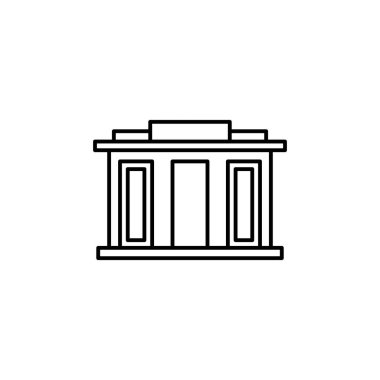 Beyaz arkaplanda bang line illüstrasyon simgesi. İş illüstrasyon simgeleri. İşaretler, semboller ağ, logo, mobil uygulama, UI, UX için kullanılabilir