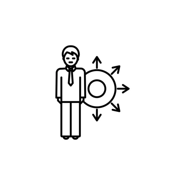 Skills Business Line Illustration Symbol Auf Weißem Hintergrund Element Der — Stockvektor