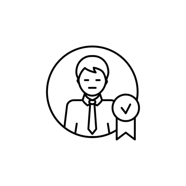 Badge Secteur Activité Illustration Icône Sur Fond Blanc Élément Des — Image vectorielle