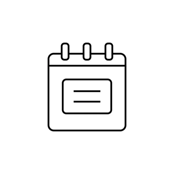 Εικονίδιο Εικονογράφησης Γραμμής Ημερολογίου Λευκό Φόντο Στοιχείο Εικονίδια Επιχειρηματικής Απεικόνισης — Διανυσματικό Αρχείο