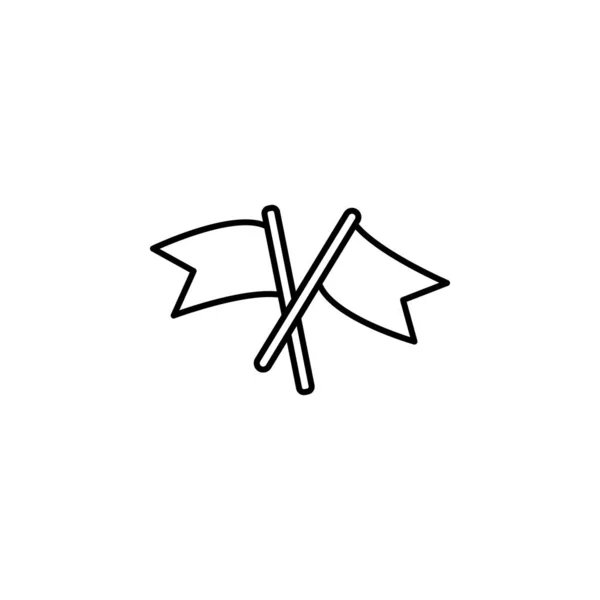 Ікона Лінії Прапора Білому Тлі Елемент Ікон Бізнес Ілюстрацій Знаки — стоковий вектор
