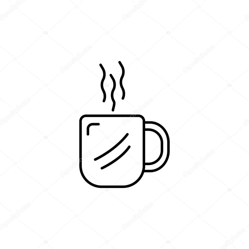 cup line illustration icon on white background. element of business illustration icons. Signs, symbols can be used for web, logo, mobile app, UI, UX