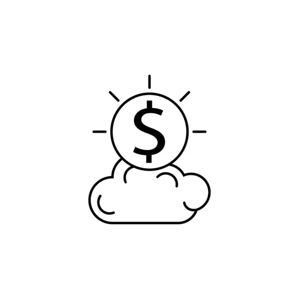 Ikona Chmury Obliczeniowej Białym Tle Zestaw Ikon Ilustracji Biznesowych Znaki — Wektor stockowy