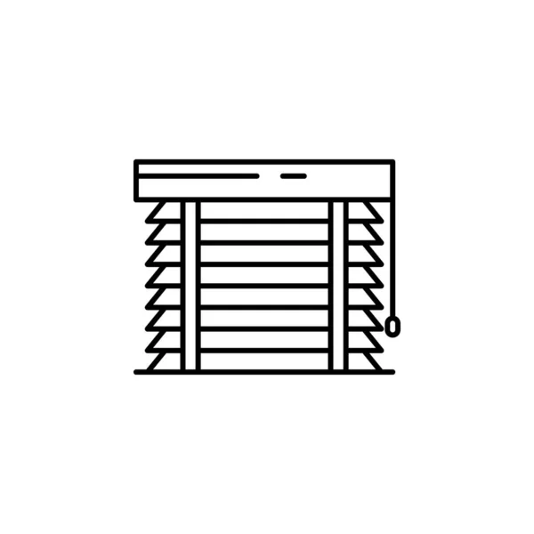 Vorhang Vorhang Fenster Bürozeile Illustration Symbol Auf Weißem Hintergrund Zeichen — Stockvektor