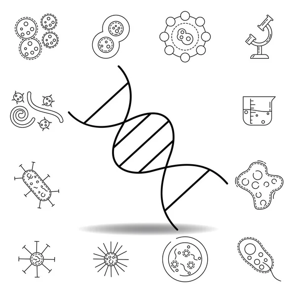 Dna Biologie Lijn Icoon Element Van Pictogrammen Ter Illustratie Van — Stockvector