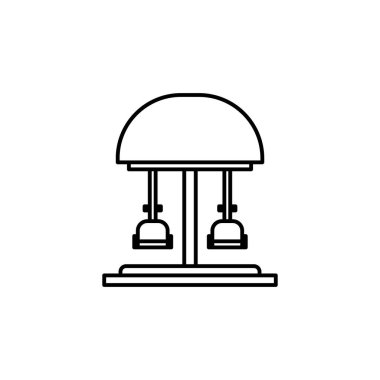 Beyaz arkaplanda atlıkarınca çizgisi simgesi. İşaretler ve semboller ağ, logo, mobil uygulama, UI, UX için kullanılabilir