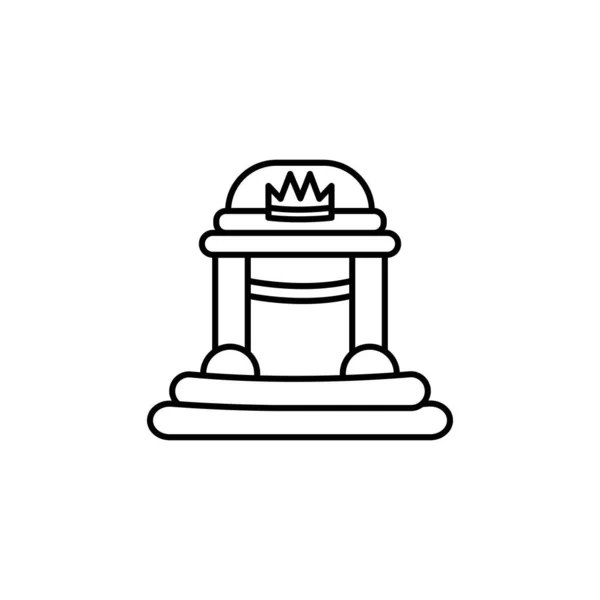 Иконка Надувной Линии Замка Белом Фоне Знаки Символы Могут Использованы — стоковый вектор