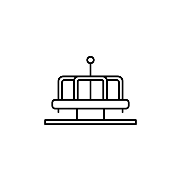Tourbillon Rotation Icône Ligne Rotation Sur Fond Blanc Signes Symboles — Image vectorielle