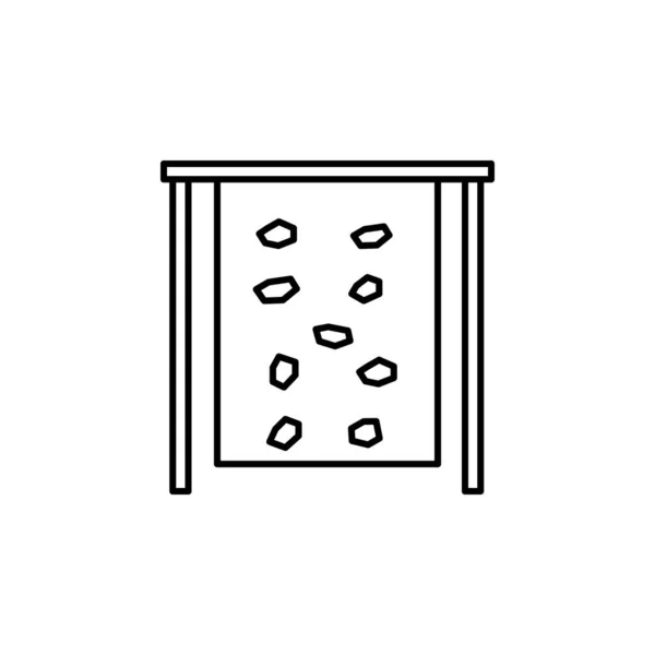 Klettern Kriechende Linie Symbol Auf Weißem Hintergrund Zeichen Und Symbole — Stockvektor