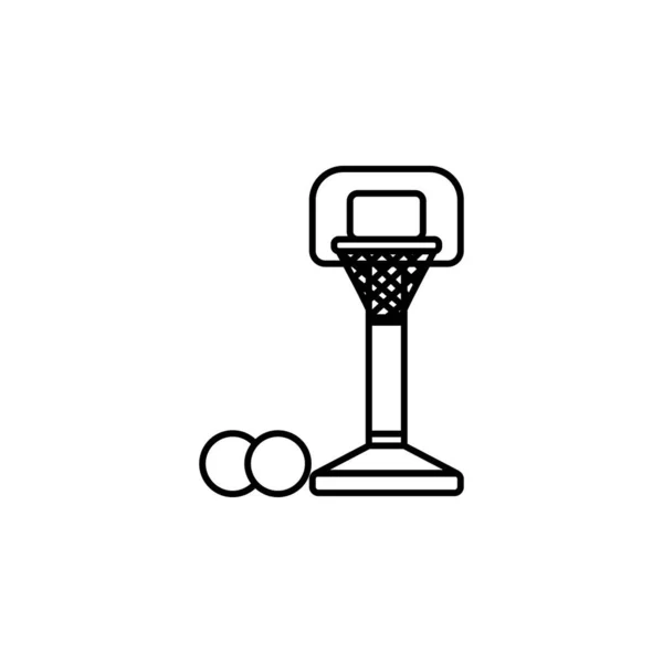 Ikona Obręczy Koszykówki Białym Tle Znaki Symbole Mogą Być Używane — Wektor stockowy