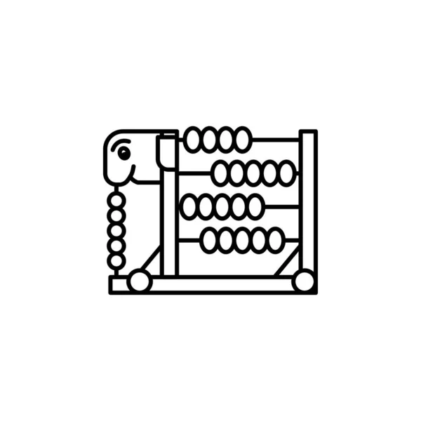 Icône Ligne Boulier Sur Fond Blanc Signes Symboles Peuvent Être — Image vectorielle