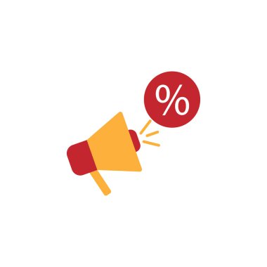 Beyaz arkaplanda promosyon çizgisi resimleme simgesi. İşaretler ve semboller ağ, logo, mobil uygulama, UI, UX için kullanılabilir