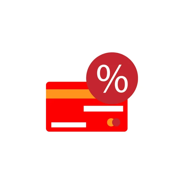 Ikona Ilustracji Karty Kredytowej Białym Tle Znaki Symbole Mogą Być — Wektor stockowy
