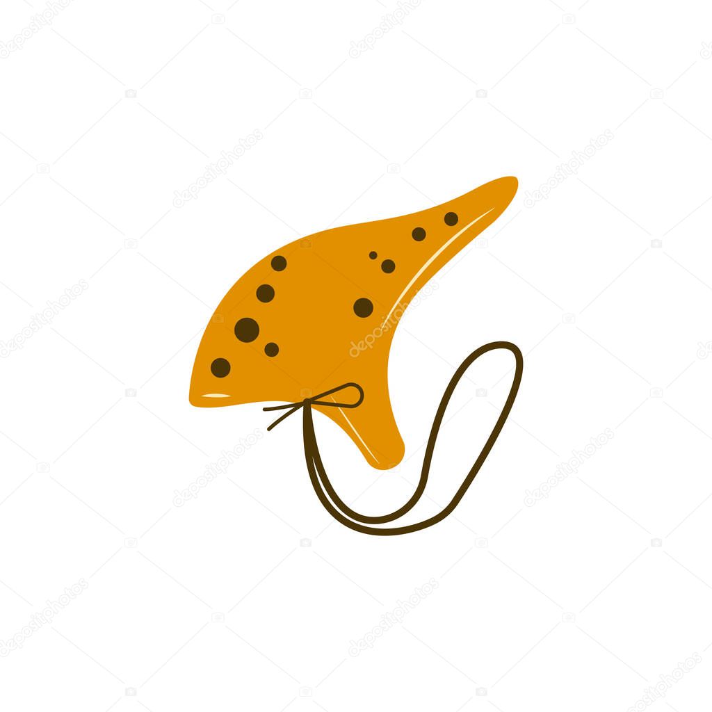 ocarina color illustration icon on white background. Signs and symbols can be used for web, logo, mobile app, UI, UX