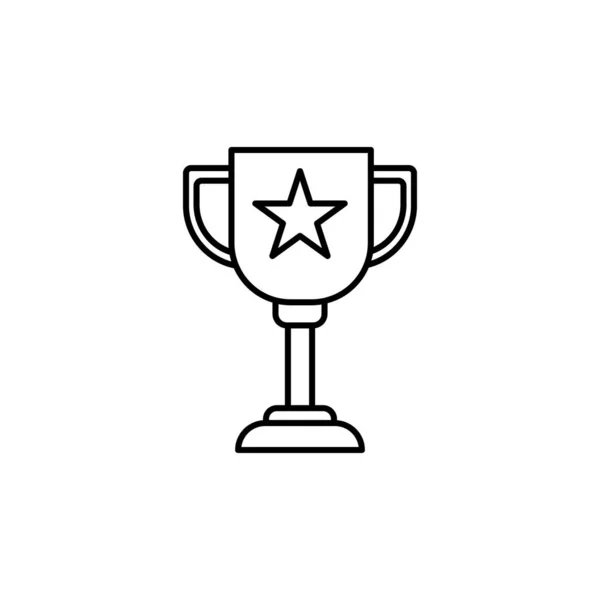 Иконка Изображением Трофея Белом Фоне Знаки Символы Могут Использованы Веб — стоковый вектор