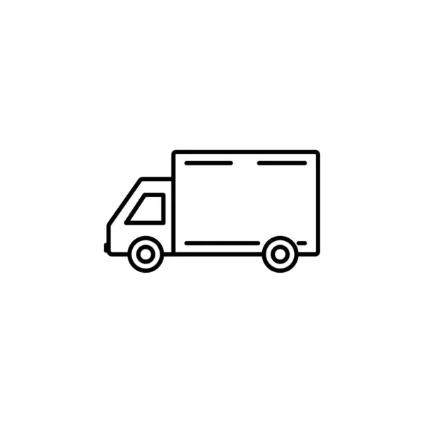 Lkw Linie Illustration Symbol Auf Weißem Hintergrund Zeichen Und Symbole — Stockvektor