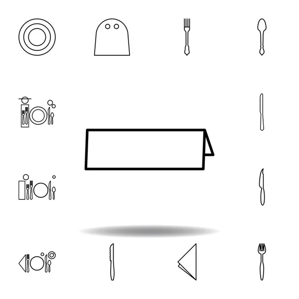 Tischkarte Abendessen Ikone Set Kann Für Web Logo Mobile App — Stockvektor