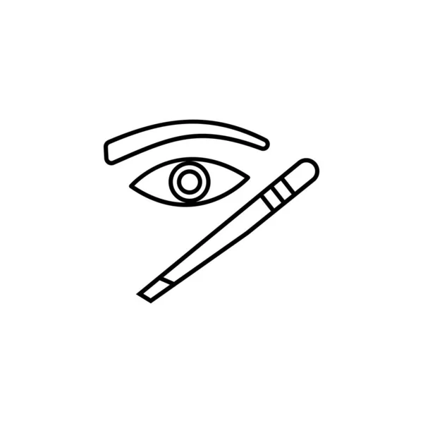 Beyaz Arkaplanda Cımbız Çizgisi Resimleme Simgesi Şaretler Semboller Logo Mobil — Stok Vektör