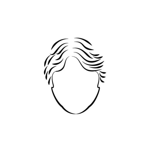 Barbiere Linea Capelli Icona Illustrazione Sfondo Bianco Segni Simboli Possono — Vettoriale Stock