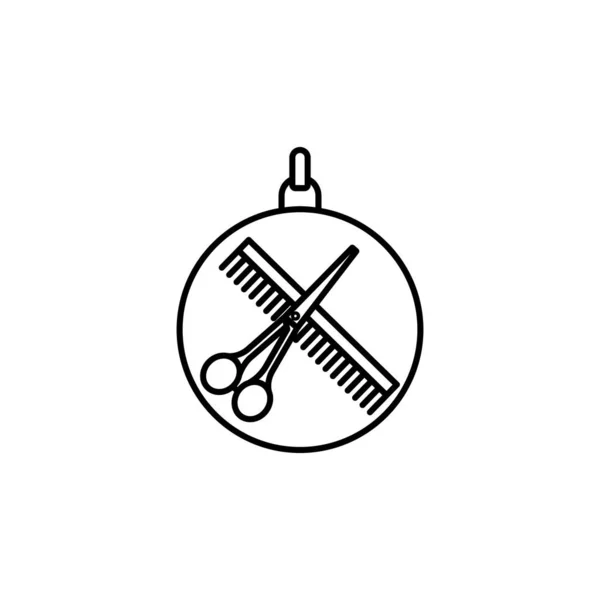 Ícone Ilustração Linha Barbershop Fundo Branco Sinais Símbolos Podem Ser — Vetor de Stock