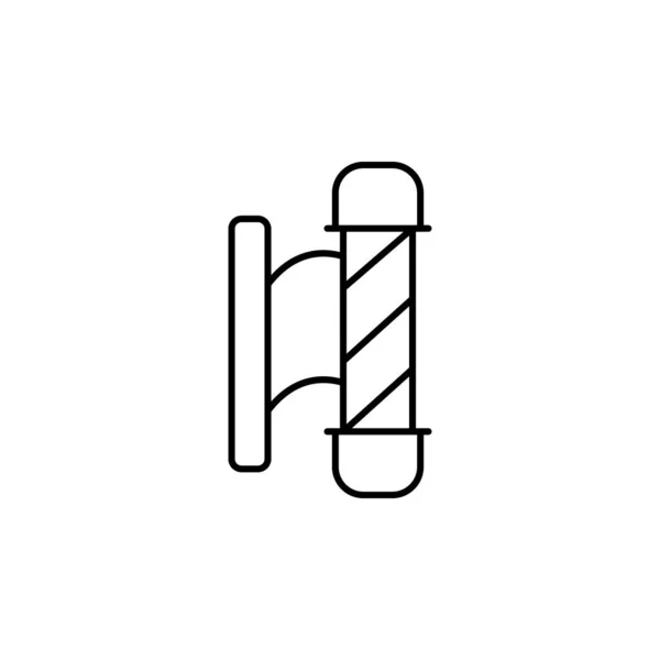 Friseur Pole Line Illustration Symbol Auf Weißem Hintergrund Zeichen Und — Stockvektor