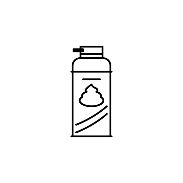 Shaving Cream Line Illustration Icon White Background Signs Symbols Can — Stock Vector