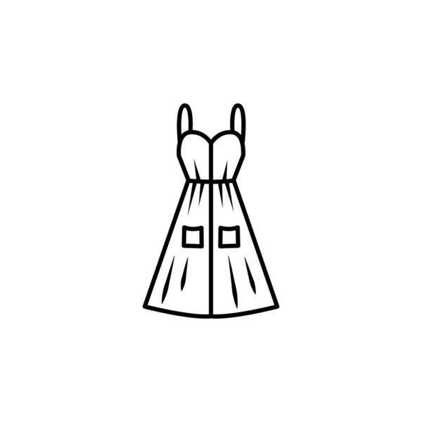 Linea Abbigliamento Icona Illustrazione Sfondo Bianco Segni Simboli Possono Essere — Vettoriale Stock