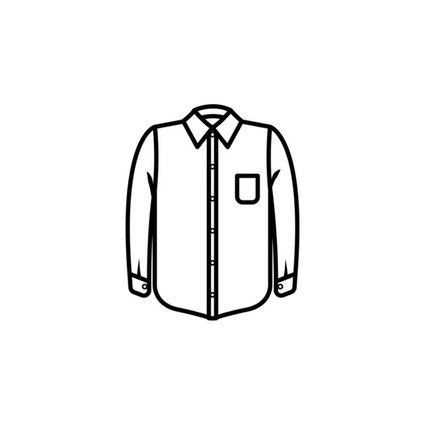 Camisa Homens Linha Ilustração Ícone Fundo Branco Sinais Símbolos Podem —  Vetores de Stock