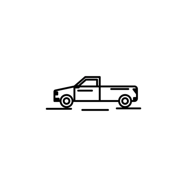 Pick Truck Lijn Illustratie Pictogram Witte Achtergrond Tekens Symbolen Kunnen — Stockvector