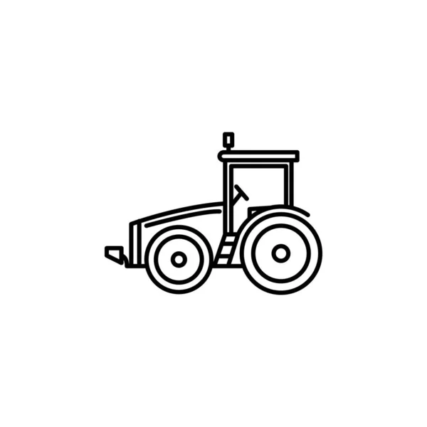 Traktor Linje Illustration Ikon Vit Bakgrund Tecken Och Symboler Kan — Stock vektor