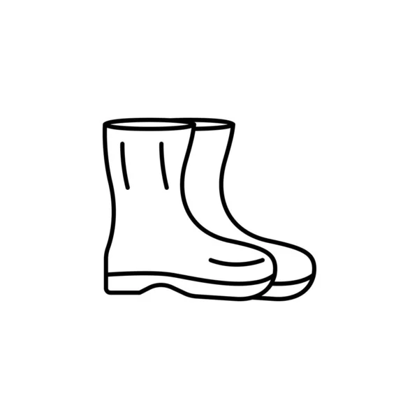 Botas Ícone Ilustração Linha Fundo Branco Sinais Símbolos Podem Ser — Vetor de Stock