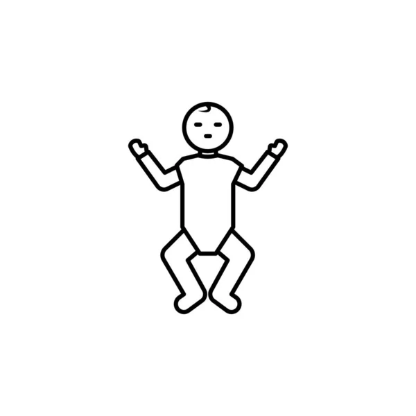 Baby Line Illustration Ikon Vit Bakgrund Tecken Och Symboler Kan — Stock vektor